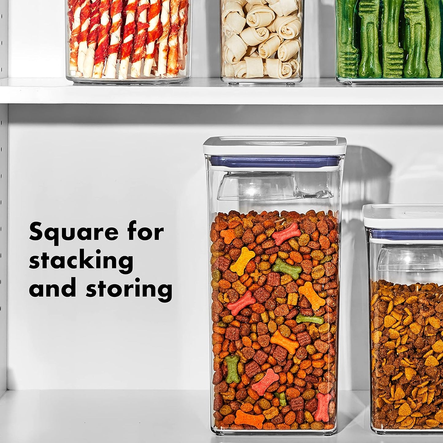 OXO Good Grips Pet POP Container – 6.0 Qt/5.7 L with Half Scoop, Ideal