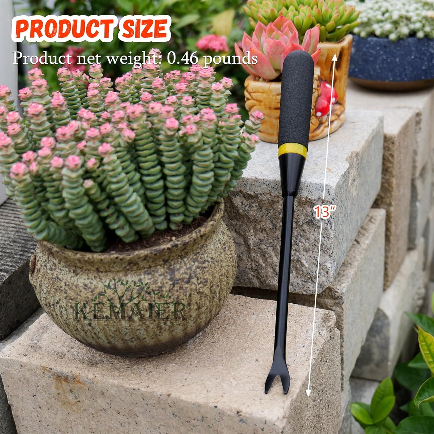 Garden Tool Set - Featuring a Heavy-Duty Stainless Steel Hand Cultivat