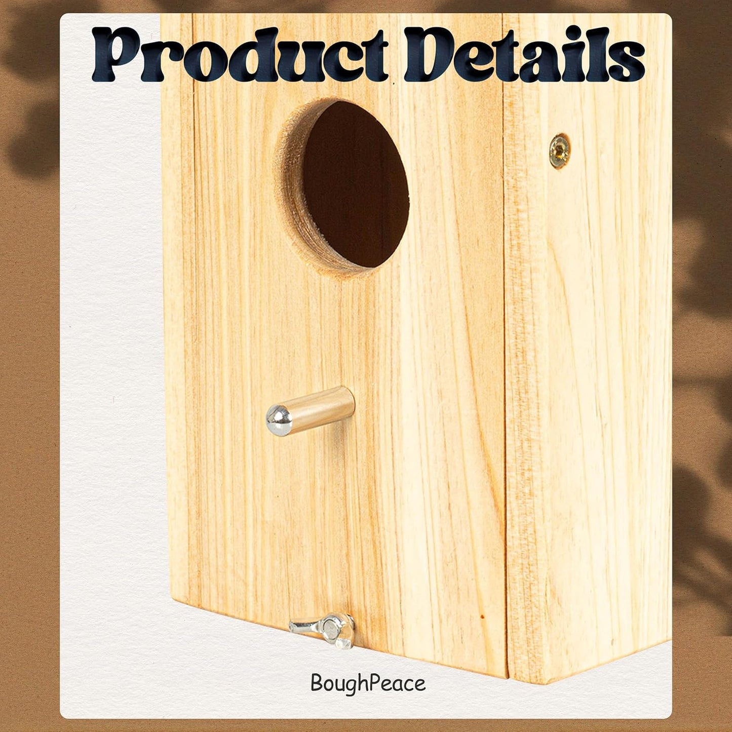 Wooden Bird Houses for Outside Birdhouses Nest Bluebird House for Cardinals Finch Wren Swallow for Garden Viewing 1A#