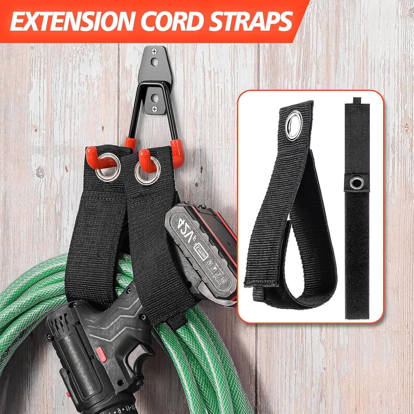 20 Pack Heavy Duty Garage Hooks,Solid Steel Wall Mount Hangers,with Anti-Slip Coating,for Hanging and Organising Ladder,Bike,Ropes,Broom,Garden,Yard and Power Tools