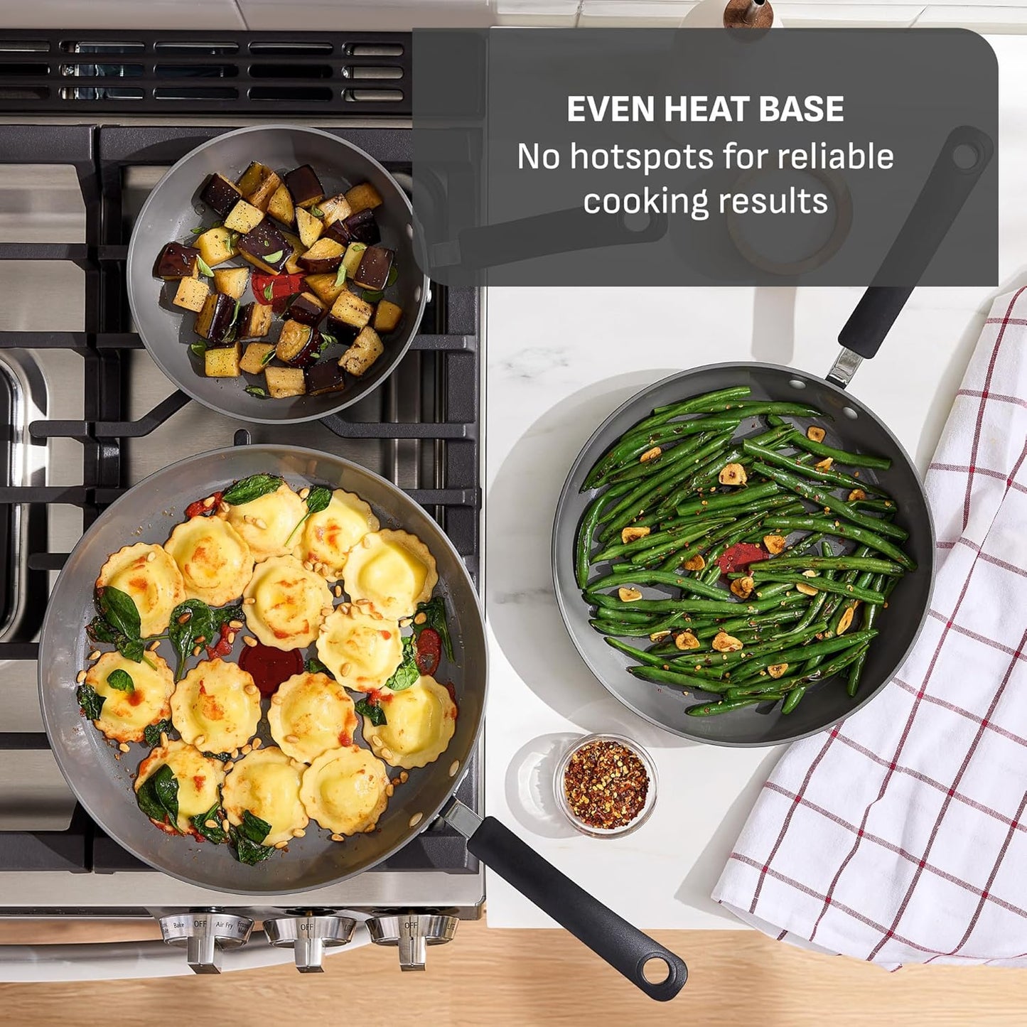 T-Fal Ultimate Hard Anodized 12-Piece Ceramic Nonstick Cookware Set, O