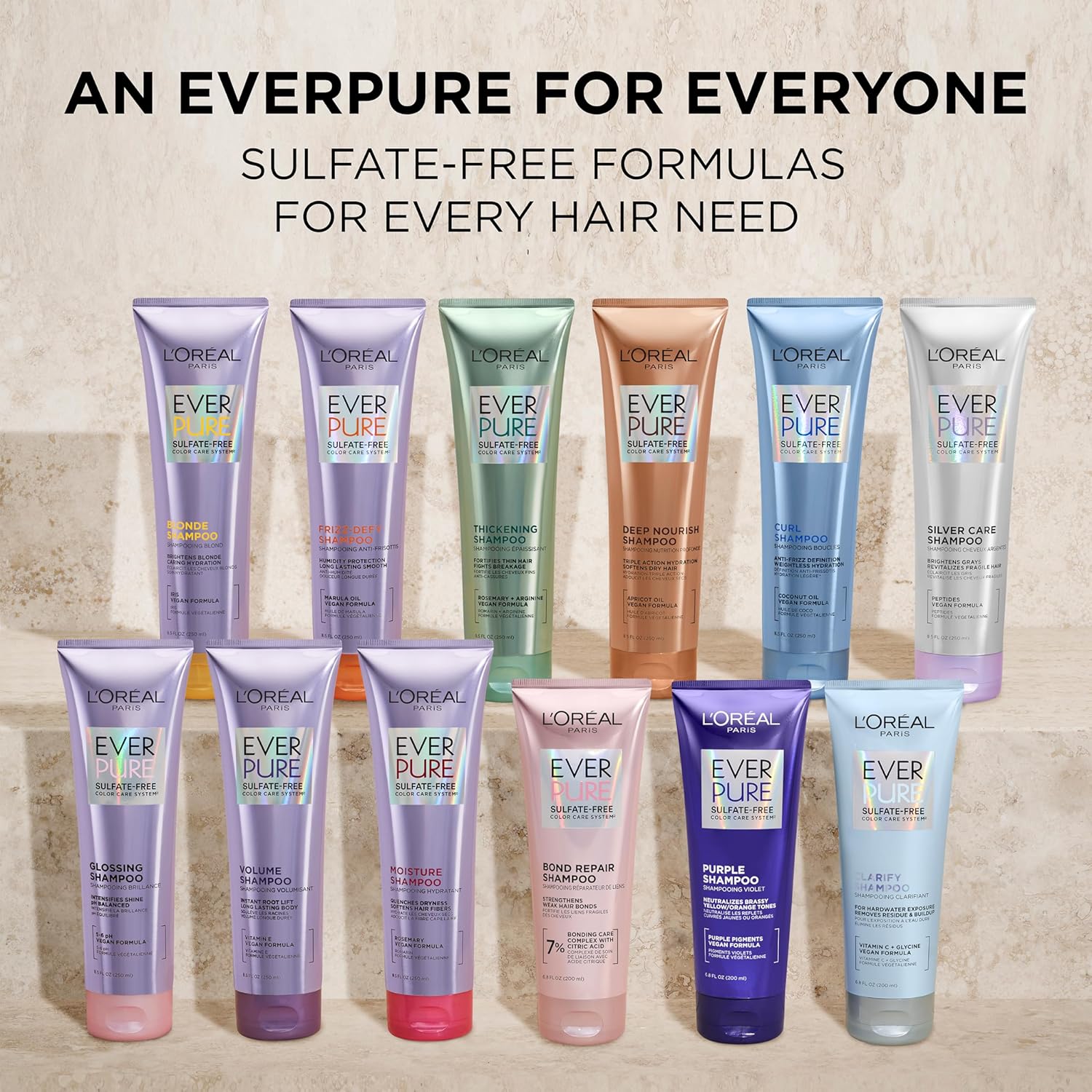 L'Oreal Paris Moisture Sulfate Free Shampoo and Conditioner Set, Hair 