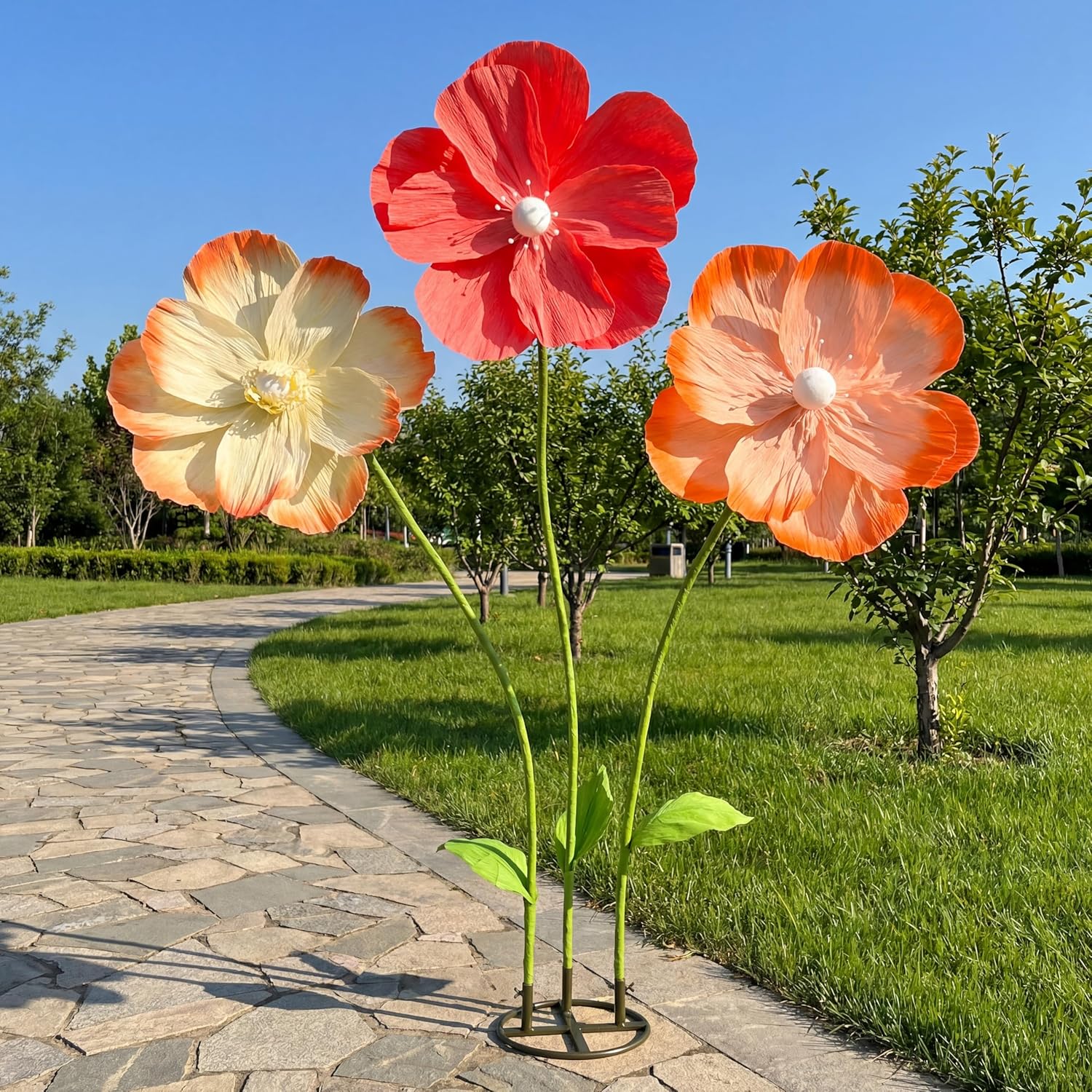 6.1ft Giant Artificial Flowers for Decoration Large Big Paper Flowers 