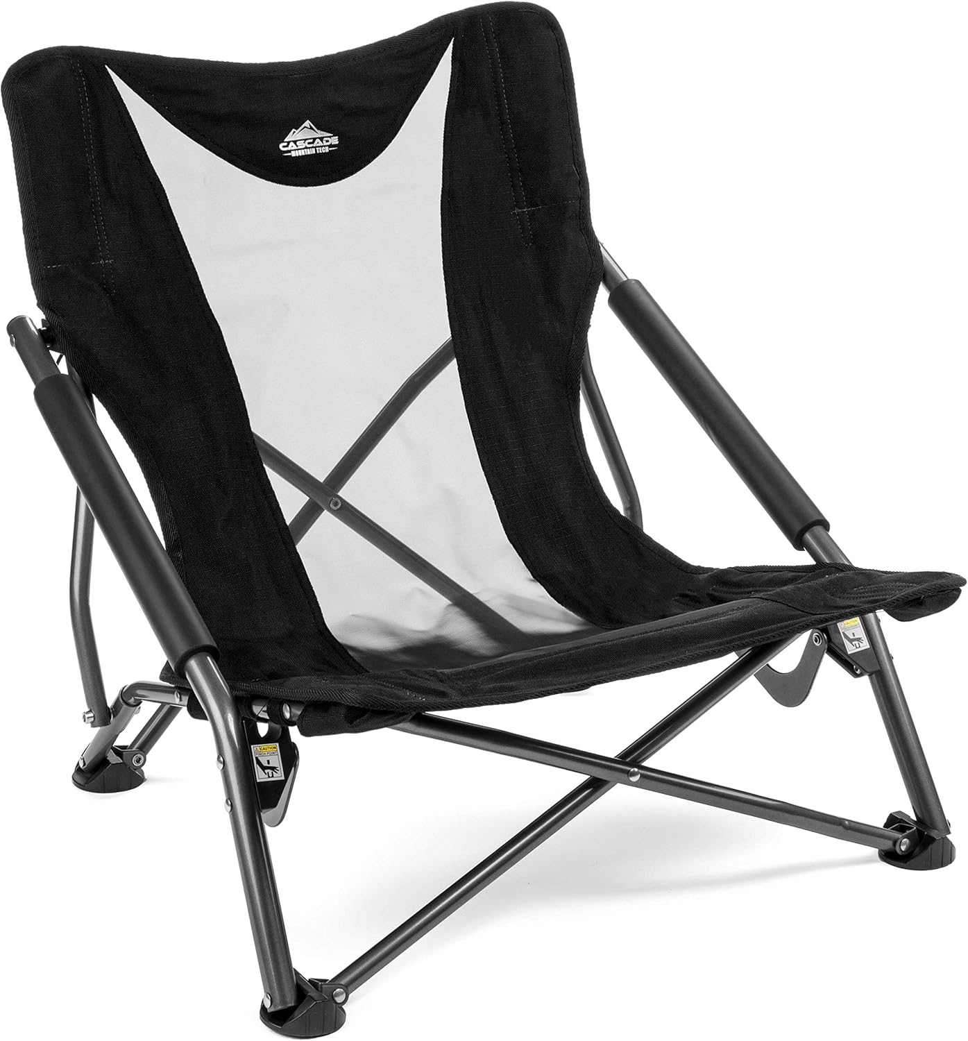 MacSports 150lb Capacity All Terrain Beach Wagon and Cascade Mountain Tech 250lb Capacity Camping Chair Bundle
