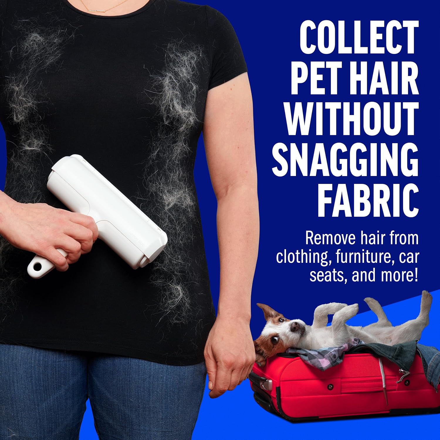 ChomChom Roller Pet Hair Remover – Original Size Reusable Lint Roller 
