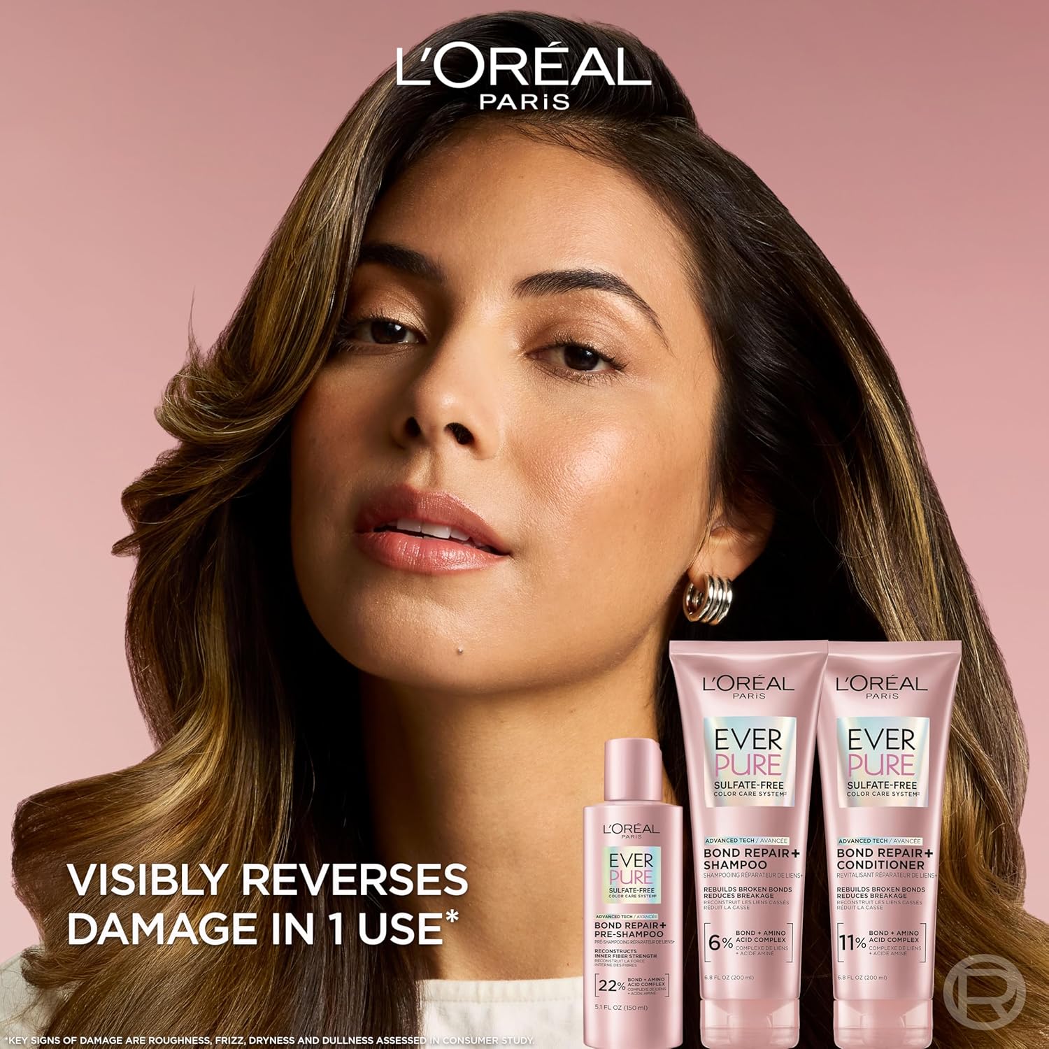 L'Oreal Paris EverPure Sulfate-Free Vegan Hair Care Kit - Shampoo and 