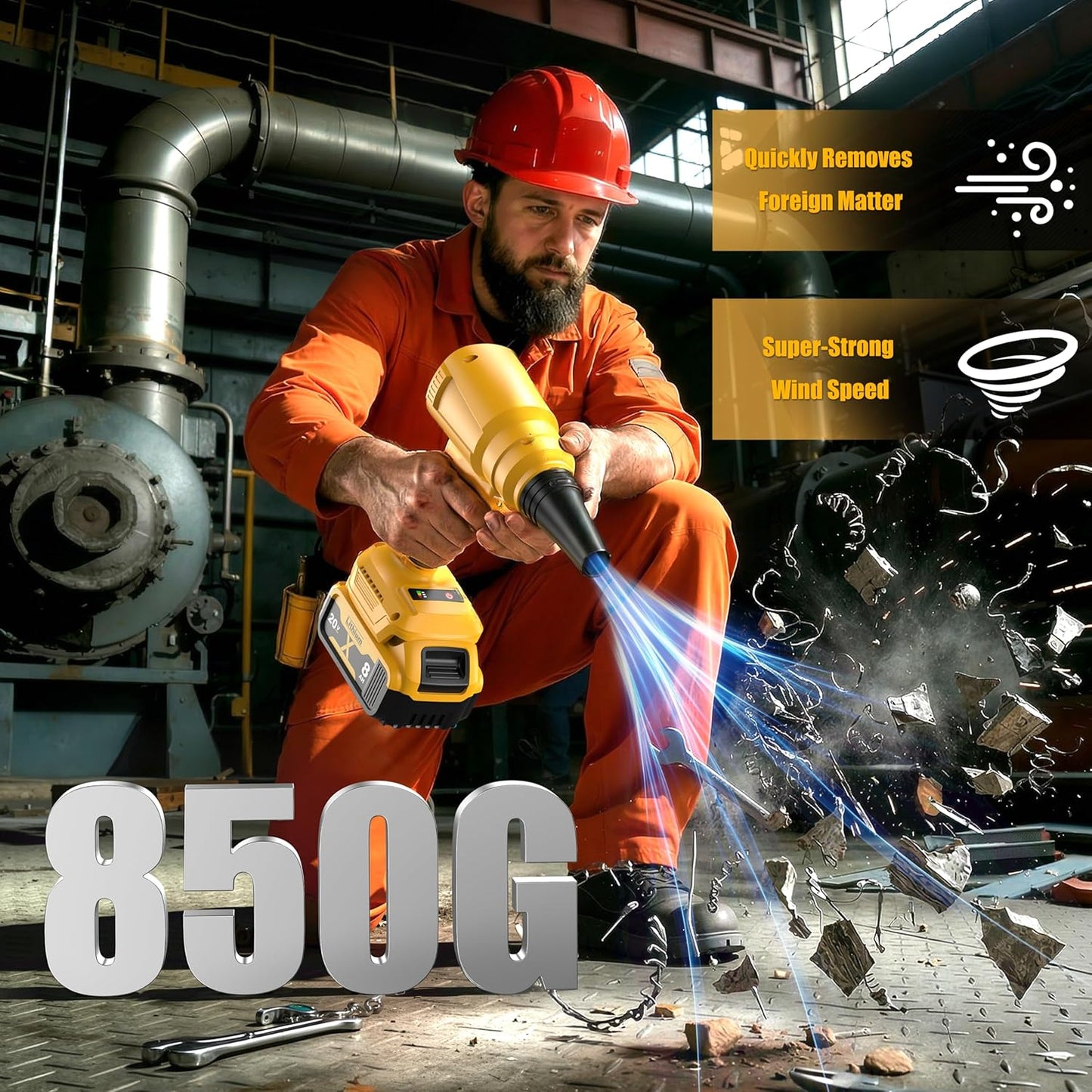 Electric Cordless Leaf Blower Dust Blower for DEWALT 20V Battery 14000