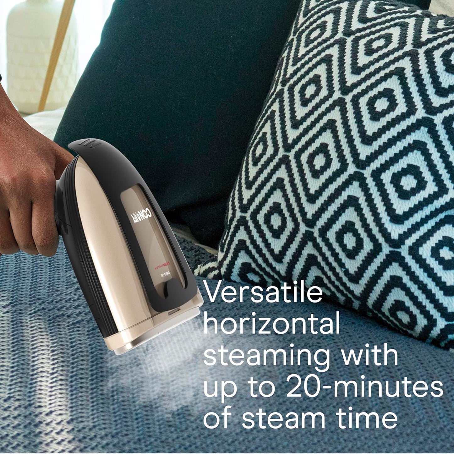 Conair Handheld Garment Steamer for Clothes, Turbo ExtremeSteam 1875W Fabric Steamer, Portable Handheld Design, Strong Penetrating Steam, Amazon Exclusive, Black