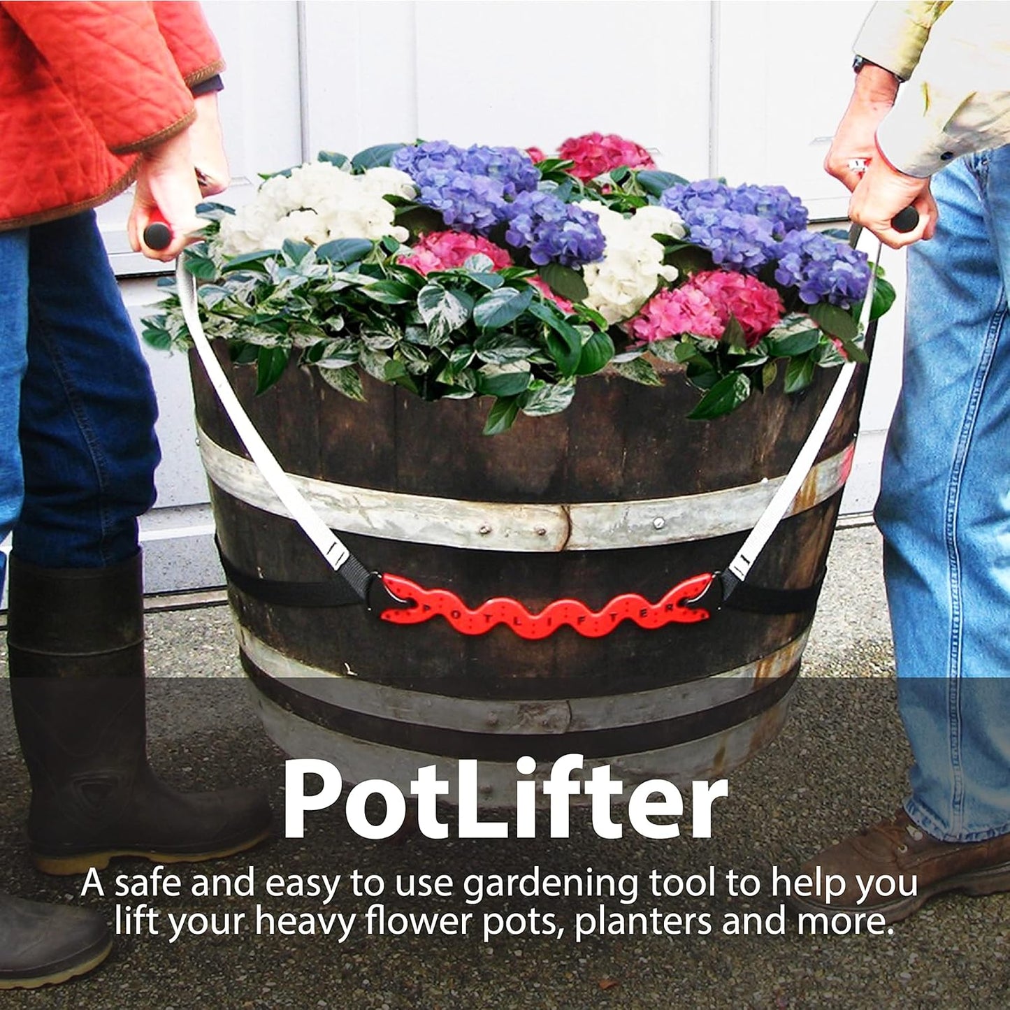 PotLifter - Potted Plant Mover and Essential Lifting Tool For Garden Flower Pots, Planters, Trees, Rocks - Lifts Up to 200 Pounds - A Plant Caddy Alternative, Easily Move Heavy Items Around Your Yard