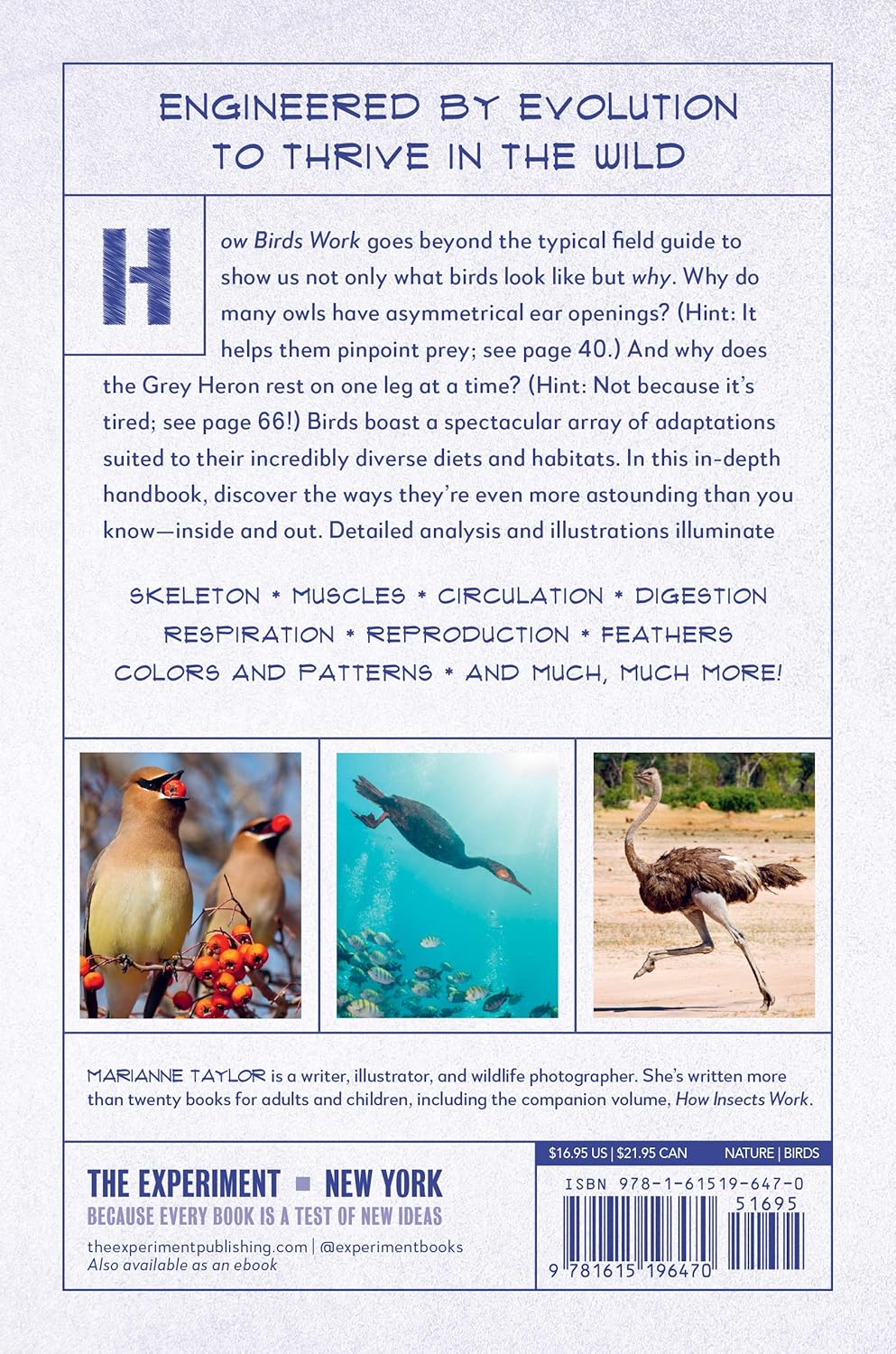 How Birds Work: An Illustrated Guide to the Wonders of Form and Function―from Bones to Beak (How Nature Works)