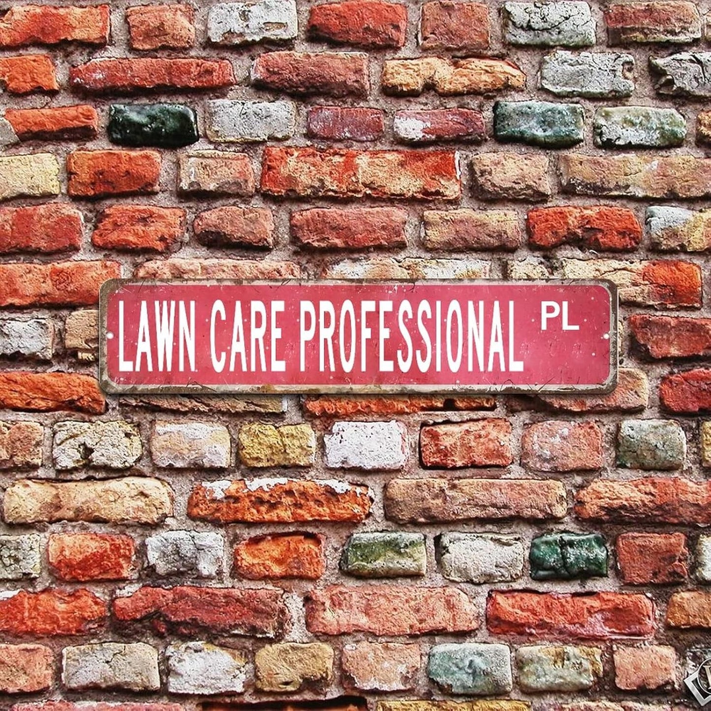 Lawn Care Professional Metal Tin Sign Vintage Street Sign Lawn Care Professional Gift Sign for Lawn Care Professional Wall Hanging Plaque Sign 4x18 Inch