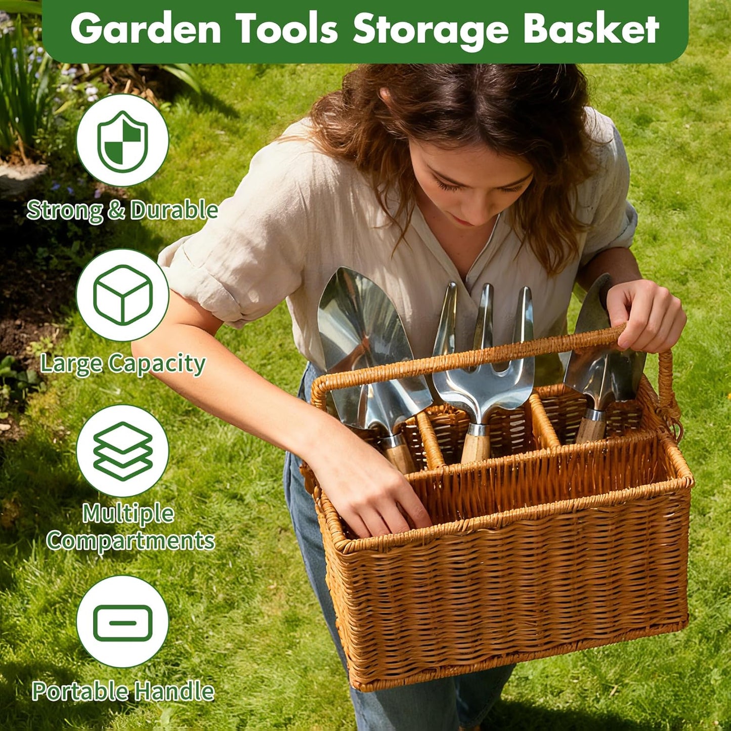 Gardening Gifts for Women 12 Pcs Garden Tools Set with Basket Heavy Du