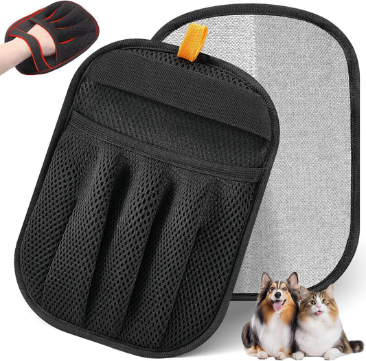Pet Hair Removal Glove for Cats & Dogs, Upgraded Five-Finger Electrost