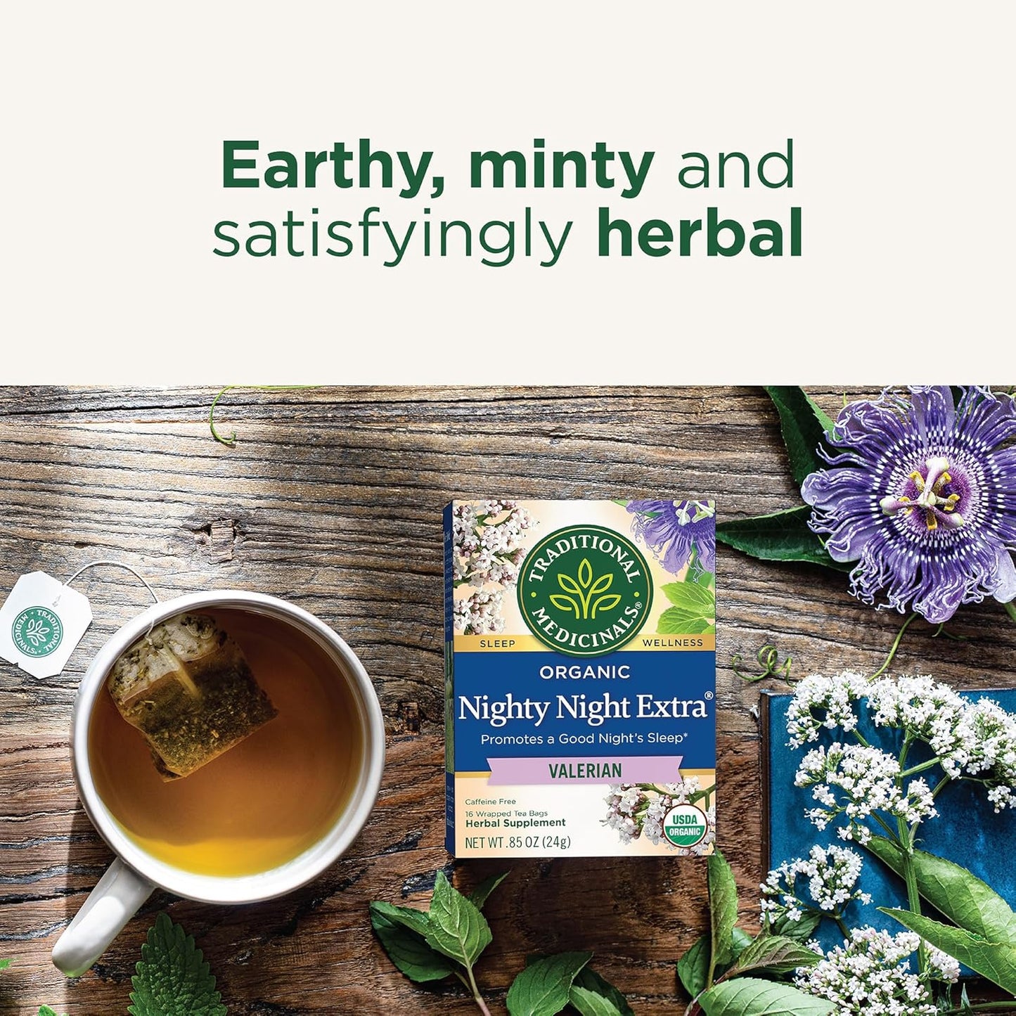 Traditional Medicinals Organic Nighty Night Extra Tea With Valerian Ro