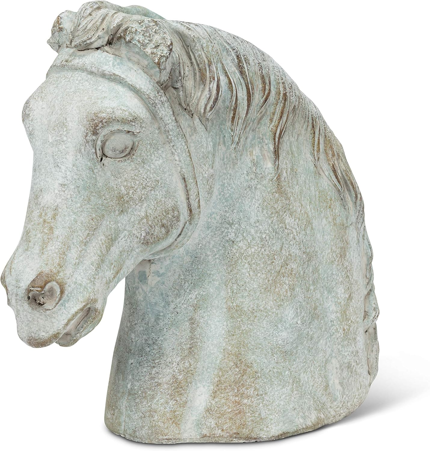 Abbott Collection Athens Horse Head Planter - Cement, Grey (9" H)