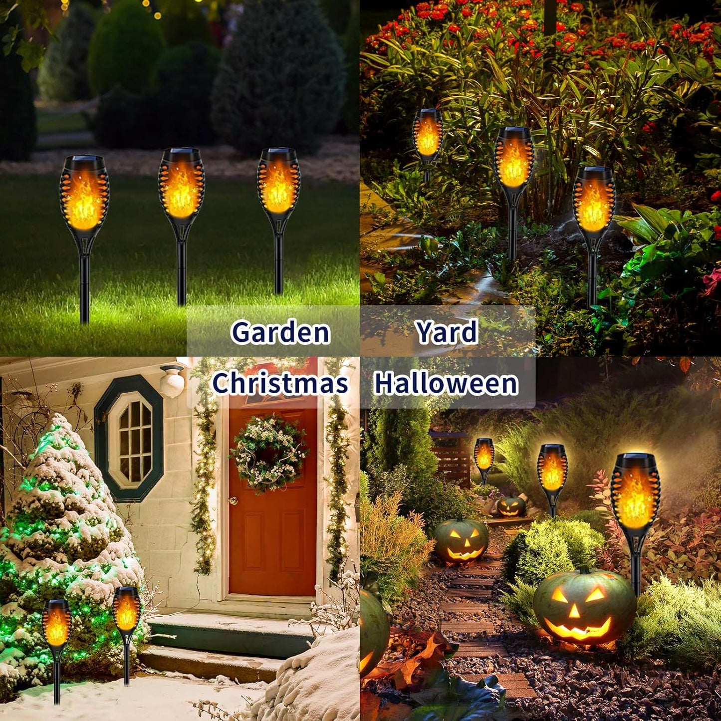 Swingers Solar Lights Outdoor,Solar Torch Lights with Flickering Flame
