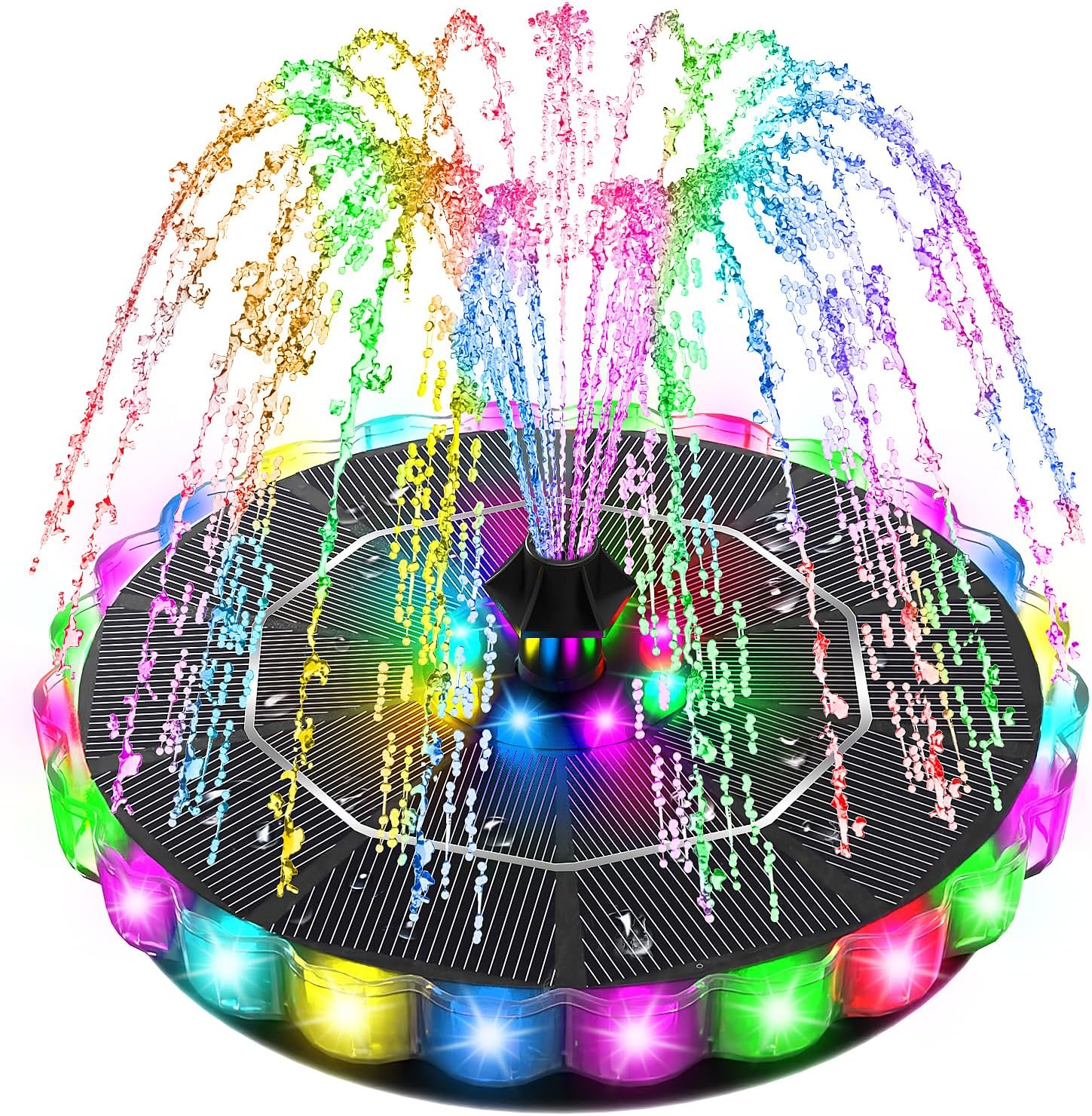 SZMP 3.5W Solar Fountain for Bird Bath with 2000mAh Battery & 3D Color