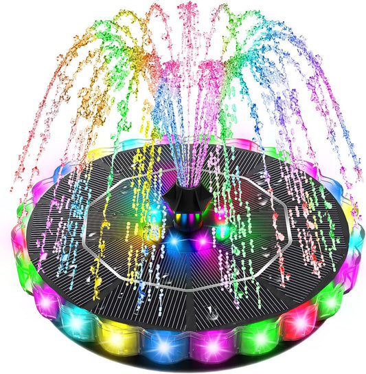 SZMP 3.5W Solar Fountain for Bird Bath with 2000mAh Battery & 3D Color