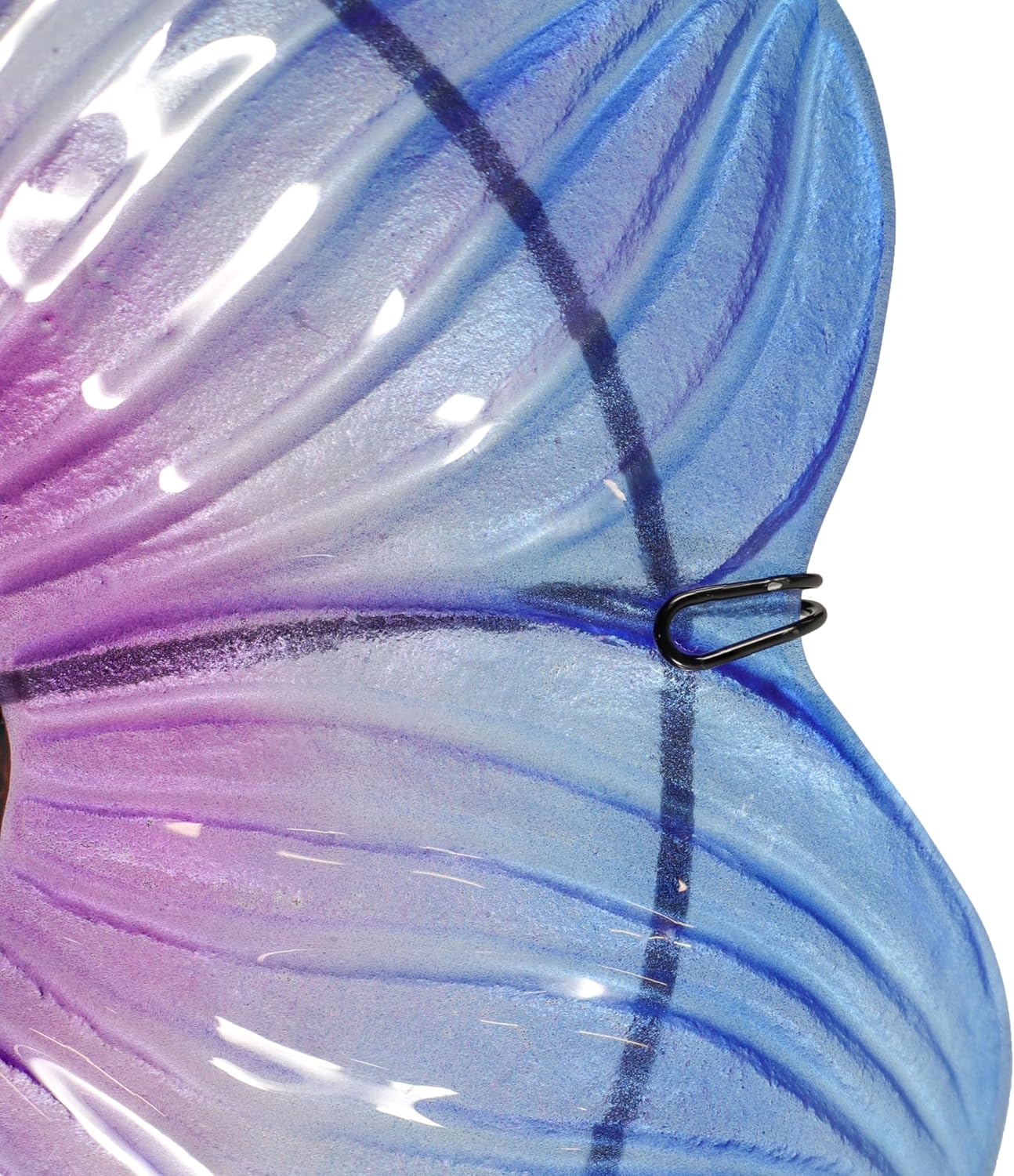 Sunnydaze Glass Bird Bath Bowl - 11.5" Diameter - Includes Deck Clamp and Staked Stand - Morning Glory