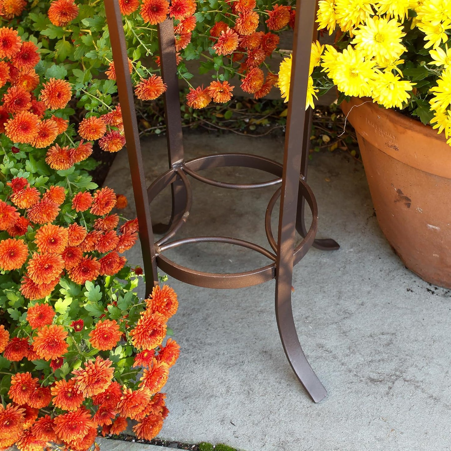 18" Classic Copper Birdbath- Tulip Stand