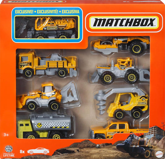Matchbox 1:64 Scale Die-Cast Toy Cars or Trucks, Set of 8, Themed Mult