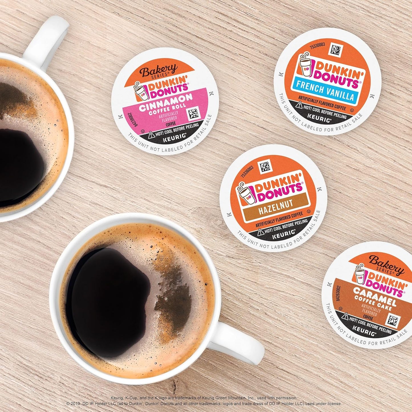 Dunkin' Hazelnut Flavored Coffee, 60 Keurig K-Cup Pods,10 Count (Pack of 6)