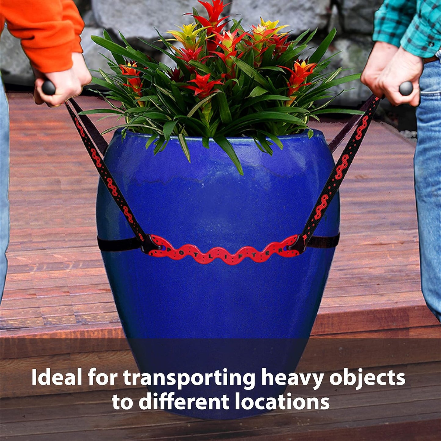 PotLifter - Potted Plant Mover and Essential Lifting Tool For Garden Flower Pots, Planters, Trees, Rocks - Lifts Up to 200 Pounds - A Plant Caddy Alternative, Easily Move Heavy Items Around Your Yard
