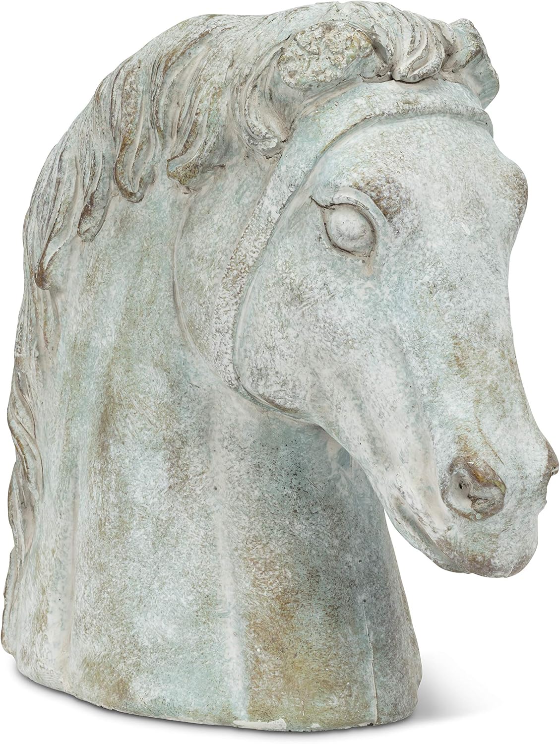 Abbott Collection Athens Horse Head Planter - Cement, Grey (9" H)