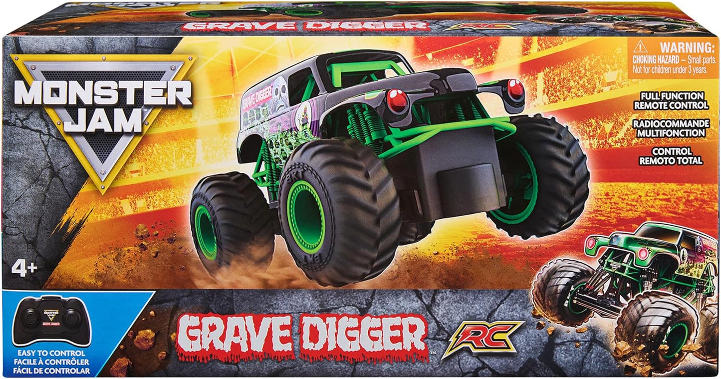 Monster Jam, Official Grave Digger Remote Control Monster Truck, 1:24 