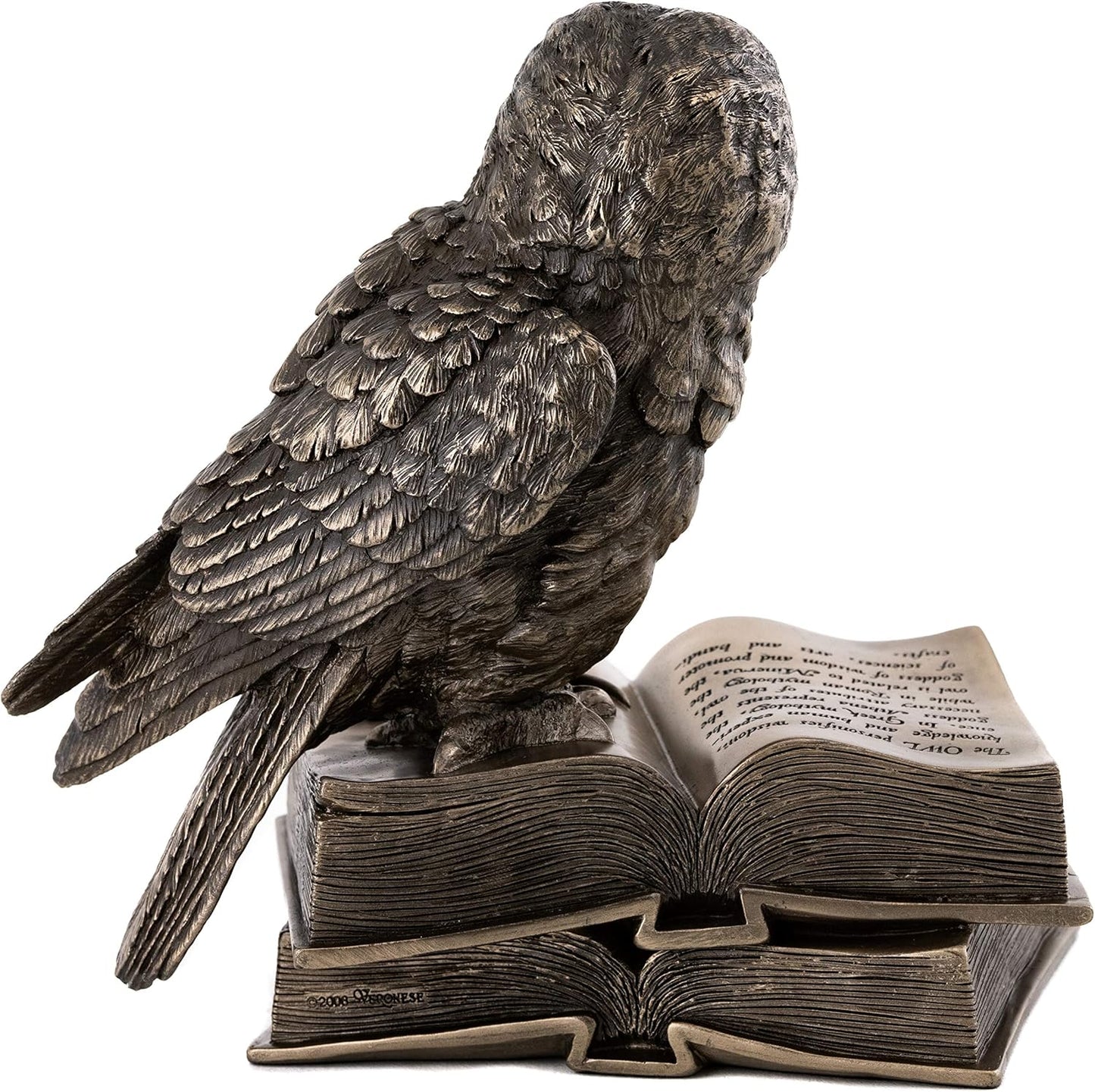 Top Collection Owl on Book Statue - Great Horned Owl Sculpture in Prem