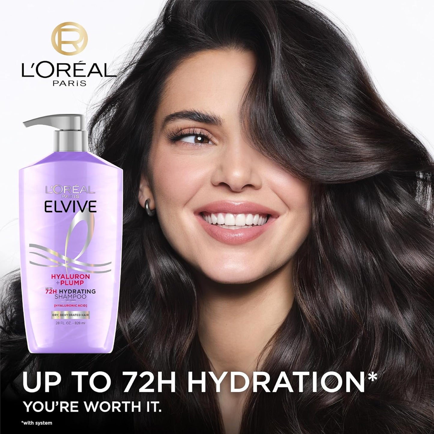 L'Oreal Paris Elvive Hyaluron Plump Shampoo and Conditioner Set for De