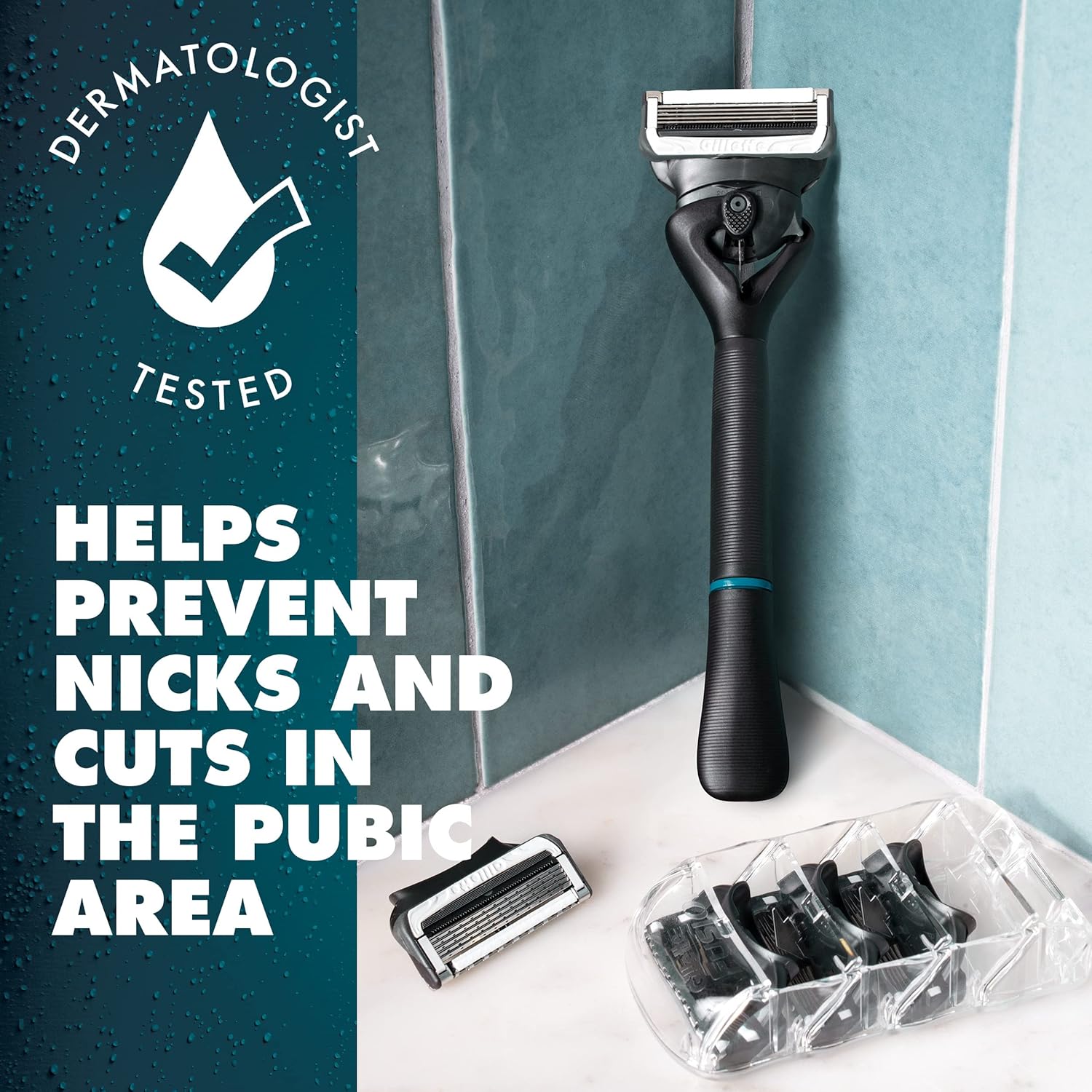 Gillette Intimate Razor for Men, Men’s Pubic Razors for Manscaping, Ge