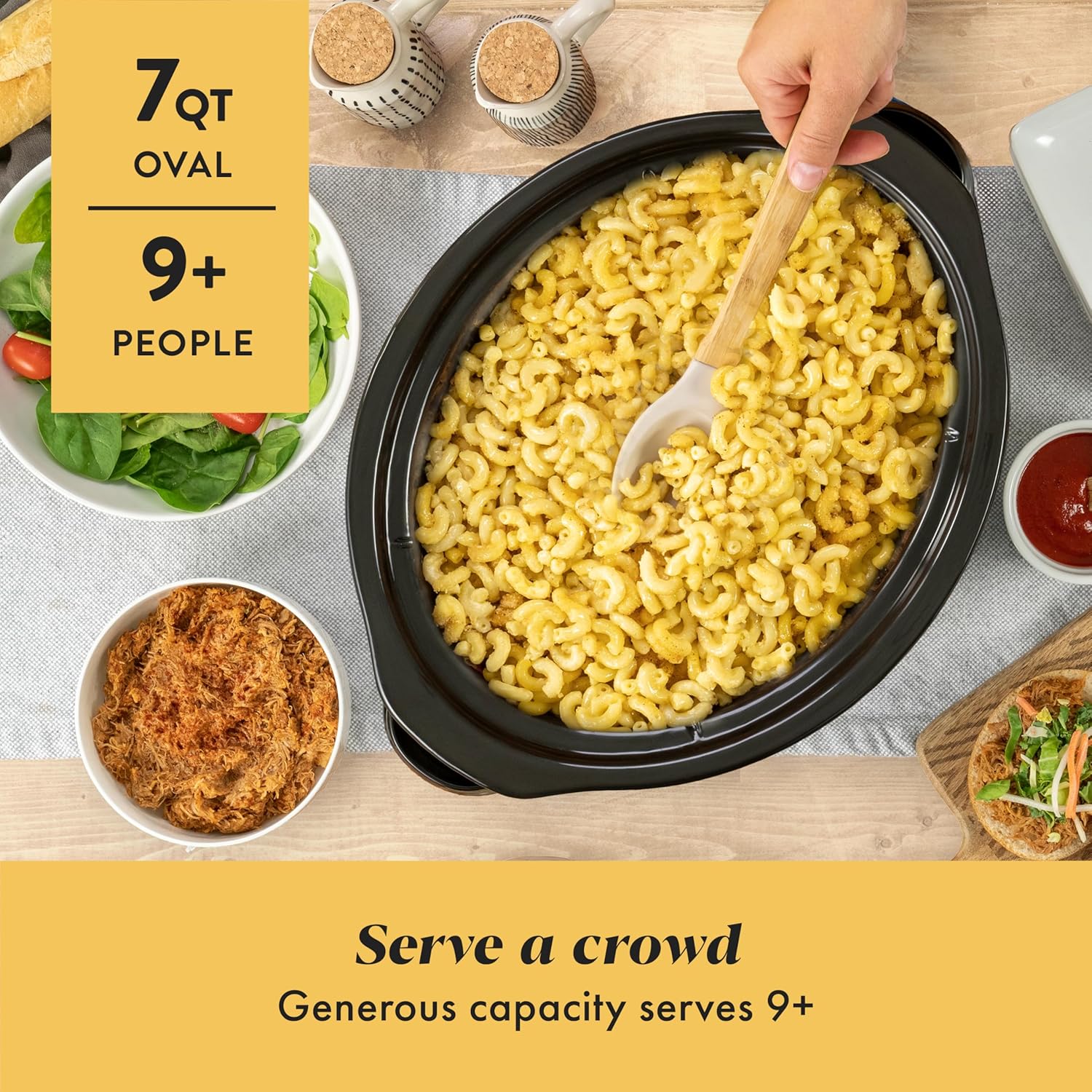 Crock-Pot 7 Quart Oval Manual Slow Cooker, Stainless Steel (SCV700-S-B