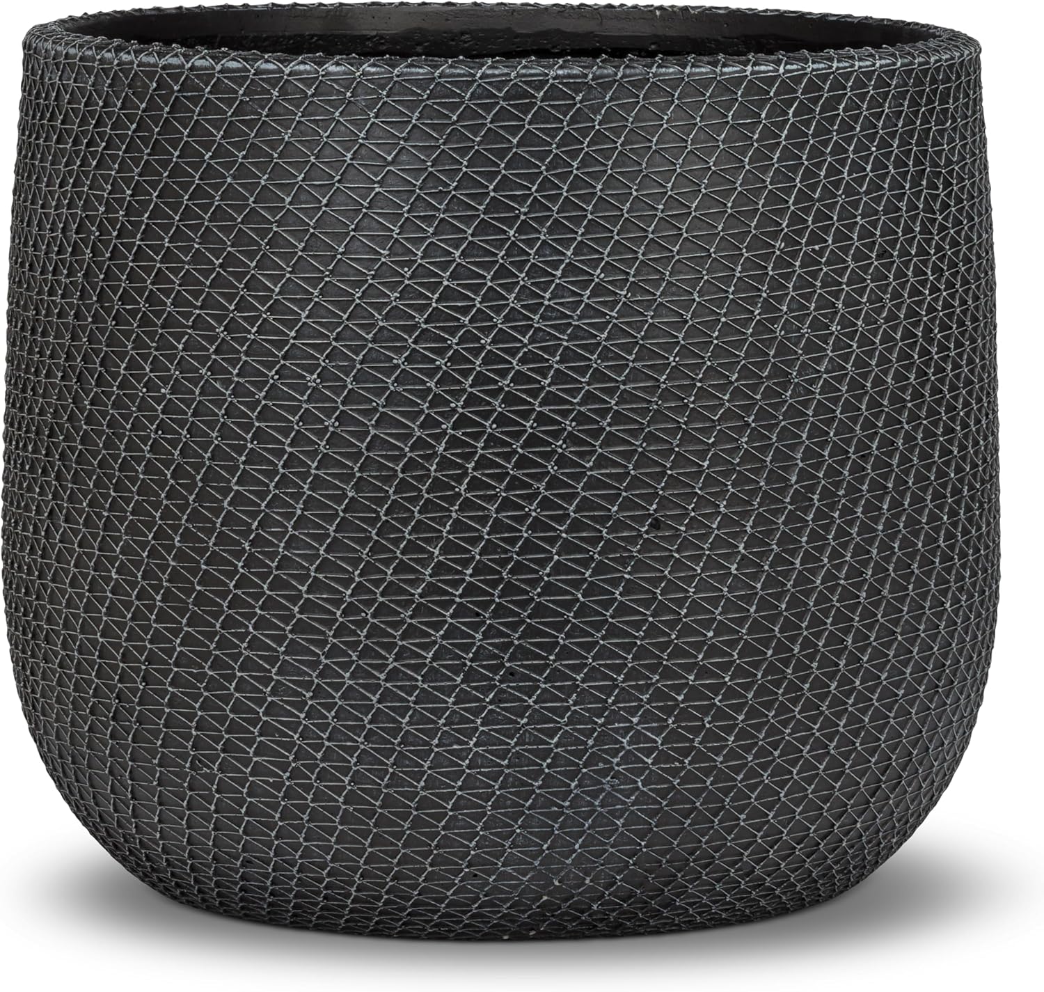 Abbott Collection Extra Large Mesh Texture Planters. Set of 2 - Cement