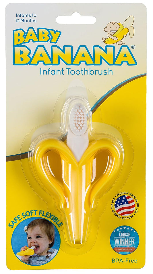 Baby Banana The Original, Banana Brush, Made in USA, Toddler Toothbrush, Family-Owned Business