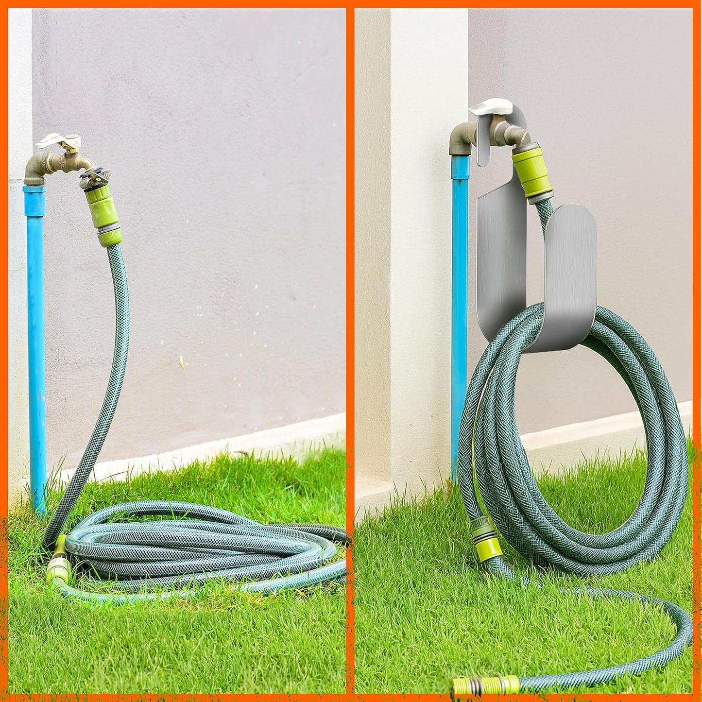 Metal Garden Hose Holder Hanger Hook for Outside 304 Stainless Steel H