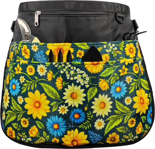 Garden Apron for Women with 7 Pocket,Half Florist Apron Harvesting Apron