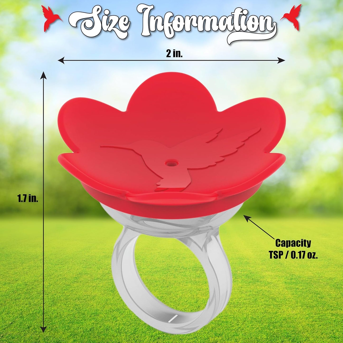3-Pack - ZUMMR Hummingbird Ring Feeder - Hand Feed Hummingbirds Right in Your Backyard. Get up Close and Personal with Nature. Proudly Made in The U.S.A. - The Original