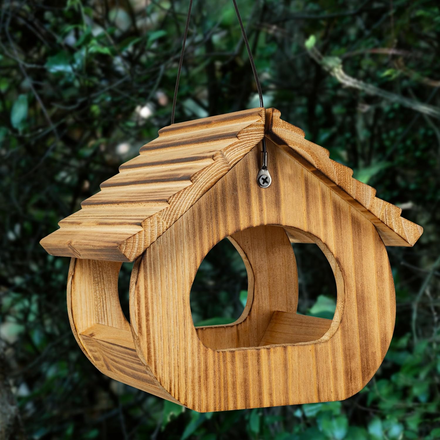 BalterFF Bird Feeders for Outdoors,Wooden Unique Seed Sunflower Food F