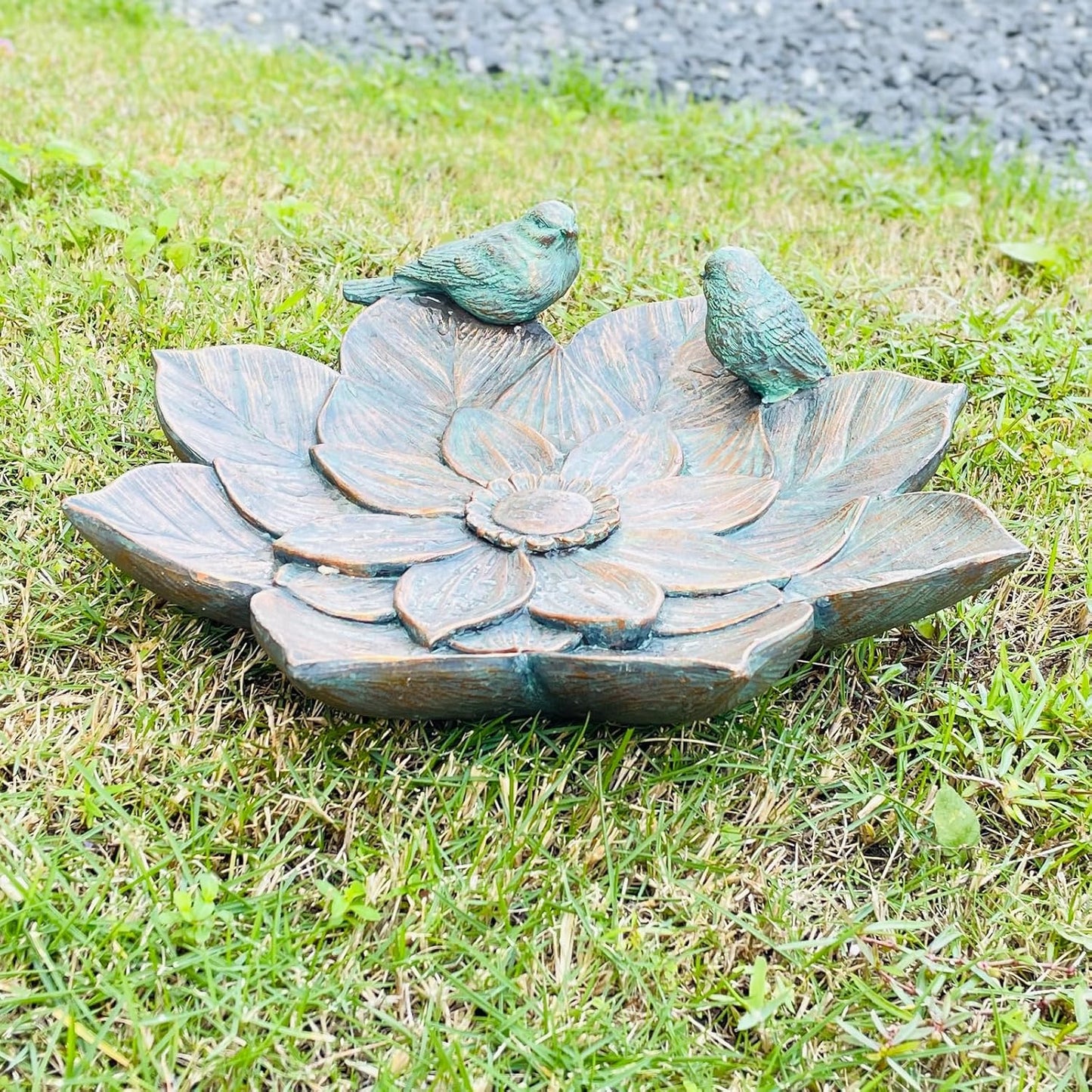 Bird Feeder Wild Bath Bowl Outdoors Antique Outdoor Garden Bird Bath R