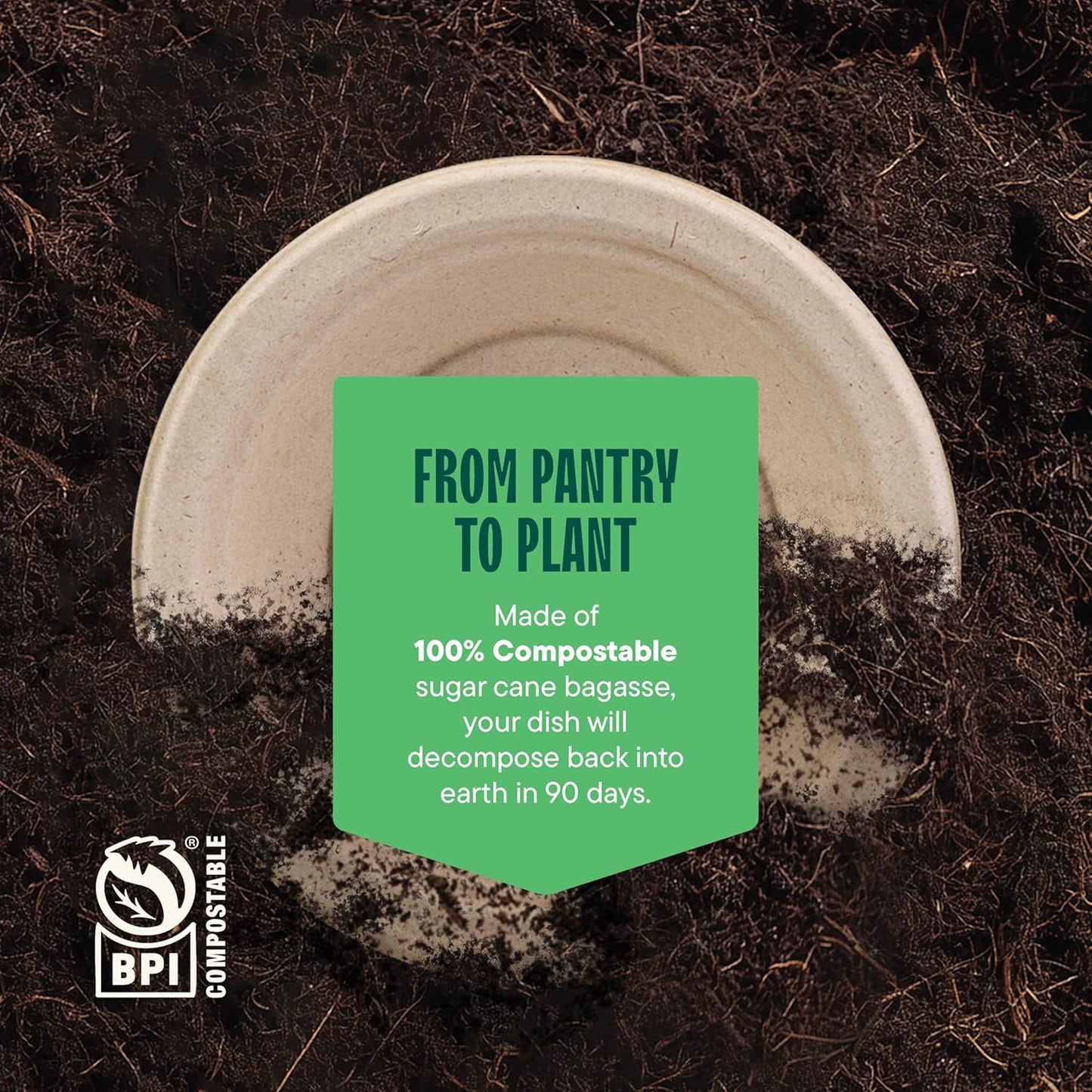 Paper Bowls, 100% Compostable Disposable Soup Bowl [125-Pack] - PFAS-F