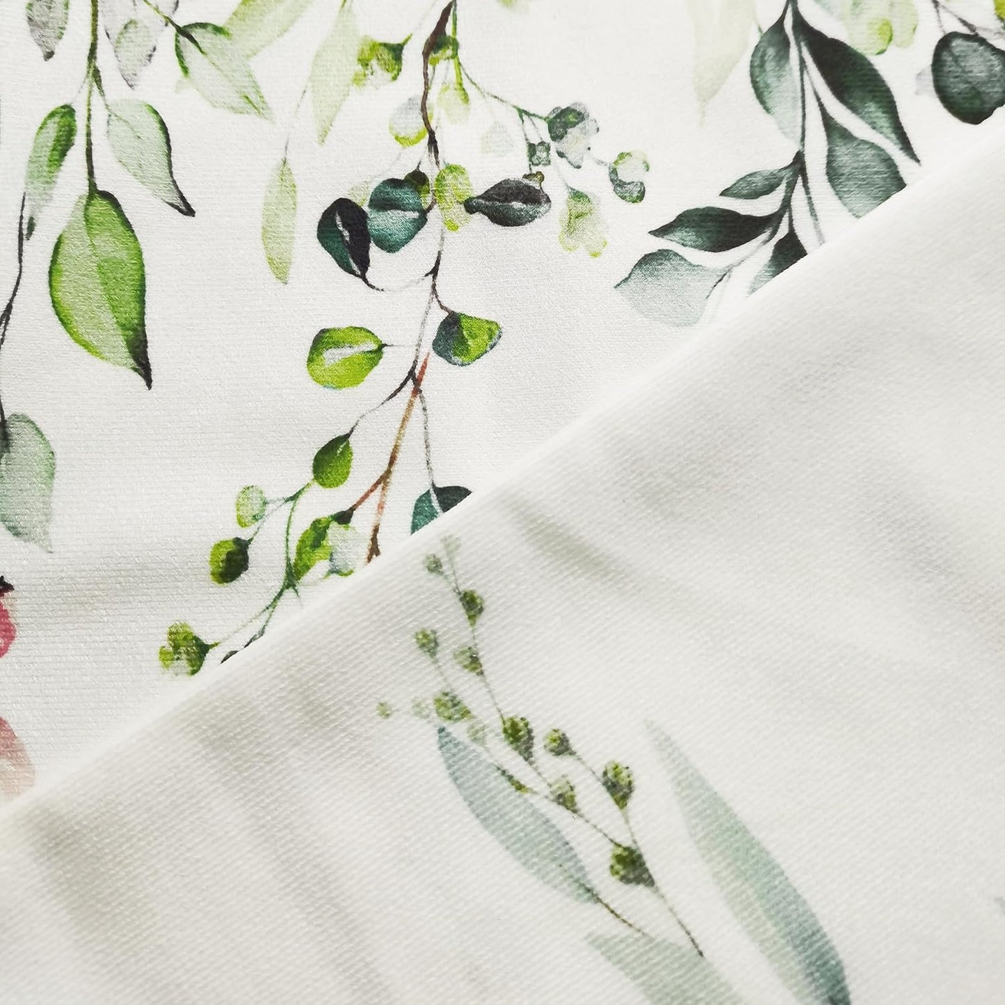 Velvet Floral Spring Pillow Covers 18 x 18 Inch Set of 2 Vintage Wild Flowers Decor Sage Green Throw Pillows leaves Outdoor Farmhouse Wildflower Plant Decorative Cushion for Couch Bed Sofa