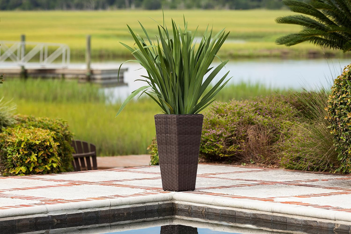 Balkene Home 62501 Alto Wicker All-Weather Planter Set with Liners Tal