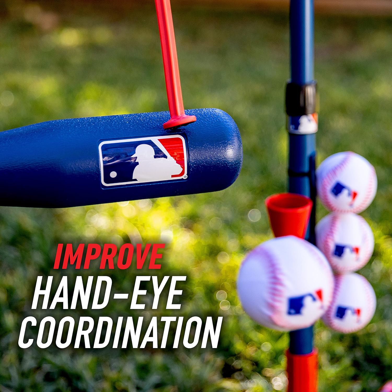 Franklin Sports Grow-with-Me Kids Baseball Batting Tee + Stand Set for