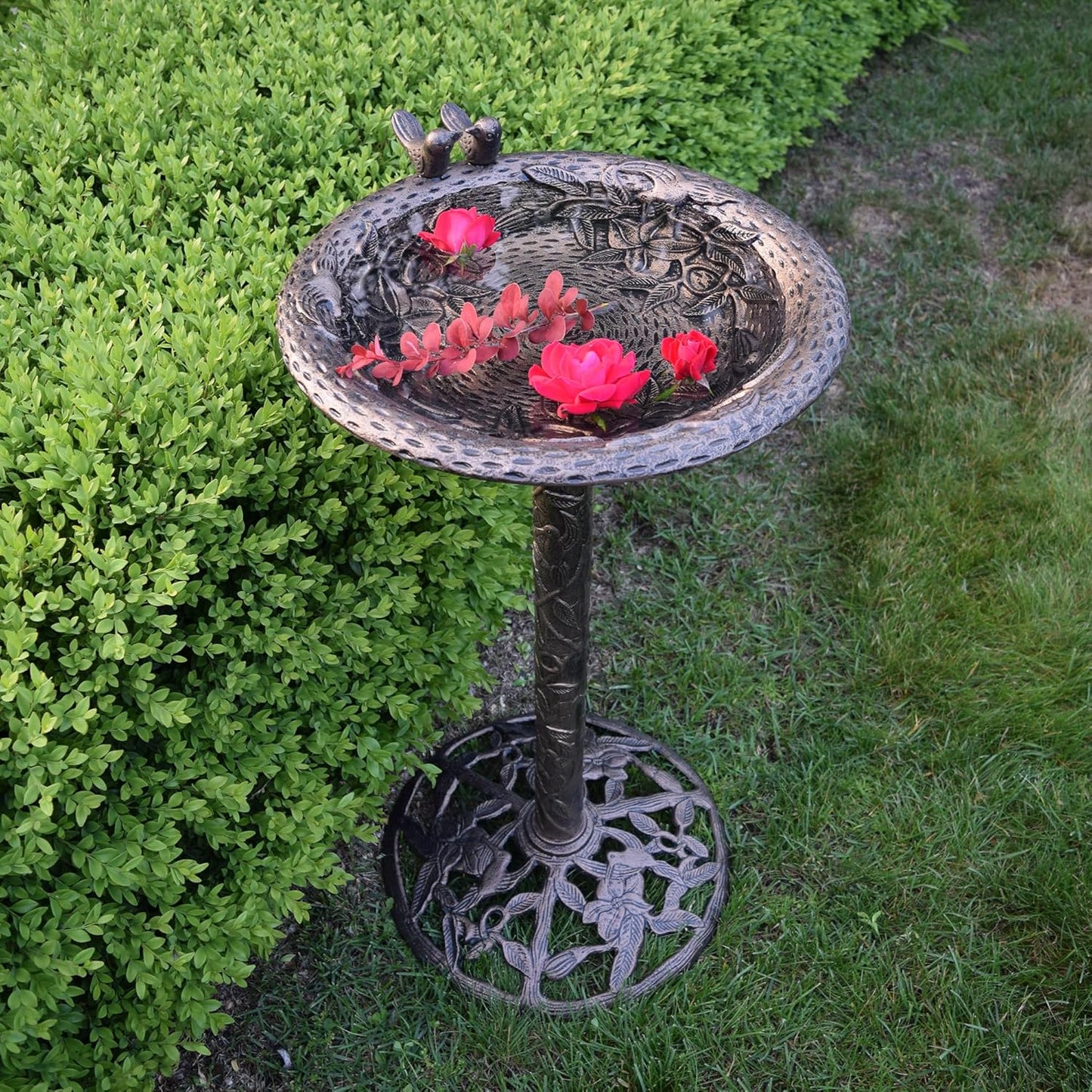 Oakland Living Hummingbird Bird Bath, Antique Bronze