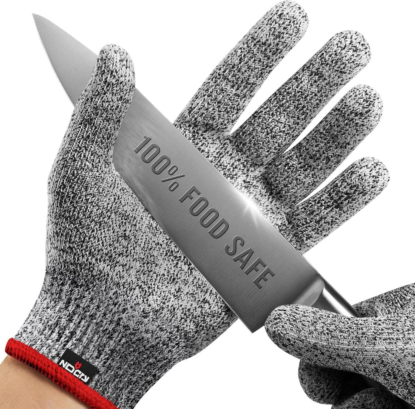 NoCry Premium Cut Resistant Gloves Food Grade — 100% Food Safe — Level
