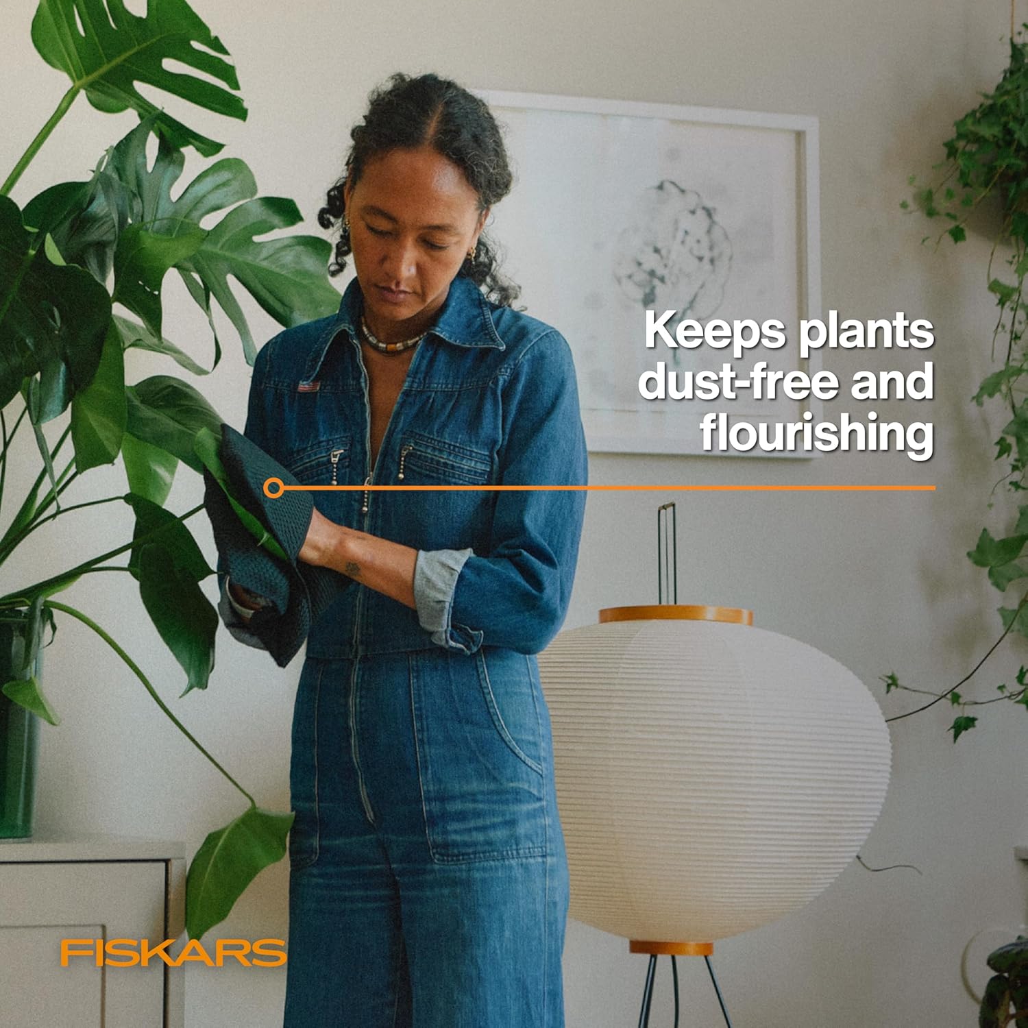 Fiskars Sunkiss Plant Care Cloth, Microfiber Dusting and Cleaning for 