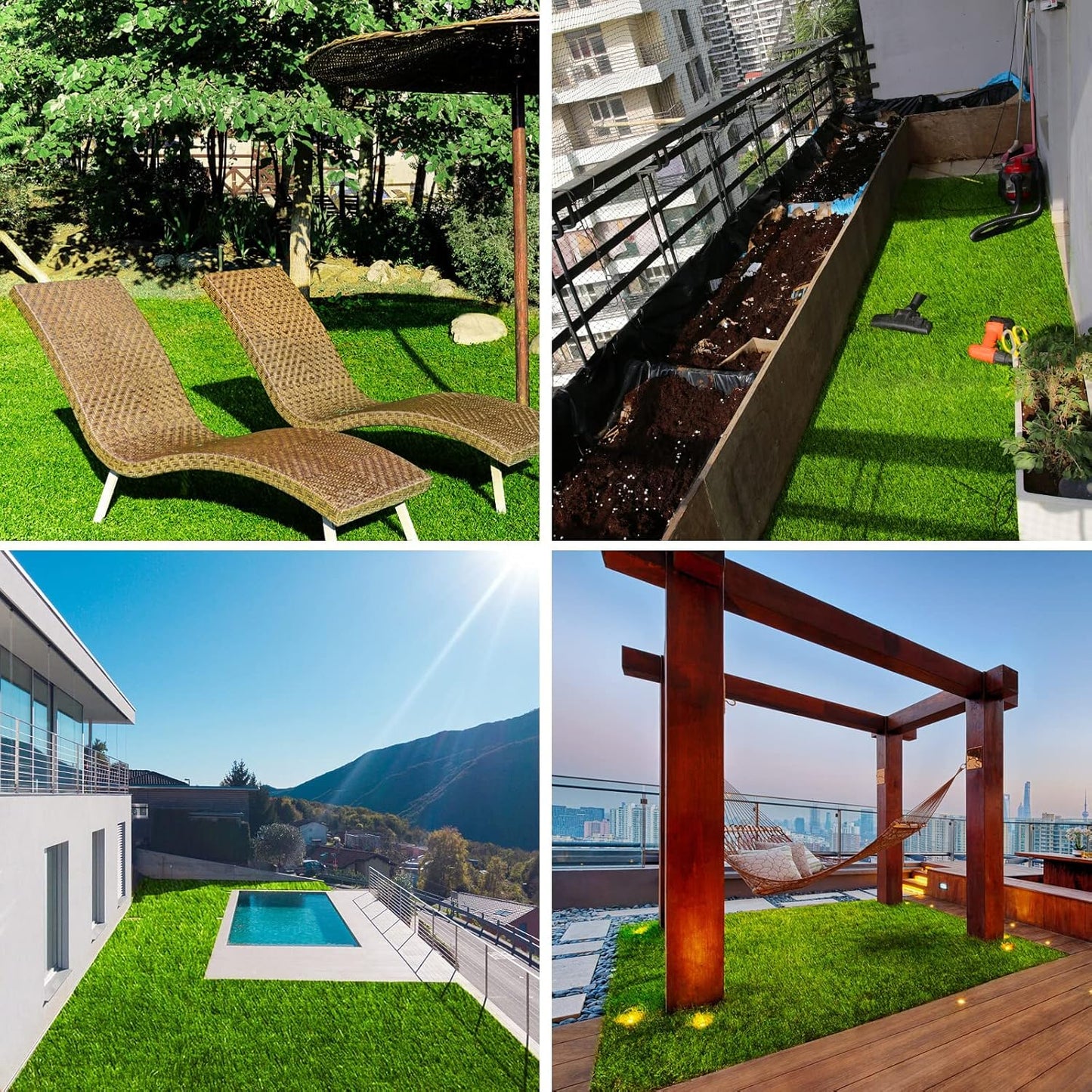 1.38" Artificial Turf Grass,4FT x 6FT Fake Grass Rug Indoor Outdoor,Realistic High-Density Sturdy Artificial Turf Carpet for Dogs Pets Garden Lawn Landscape