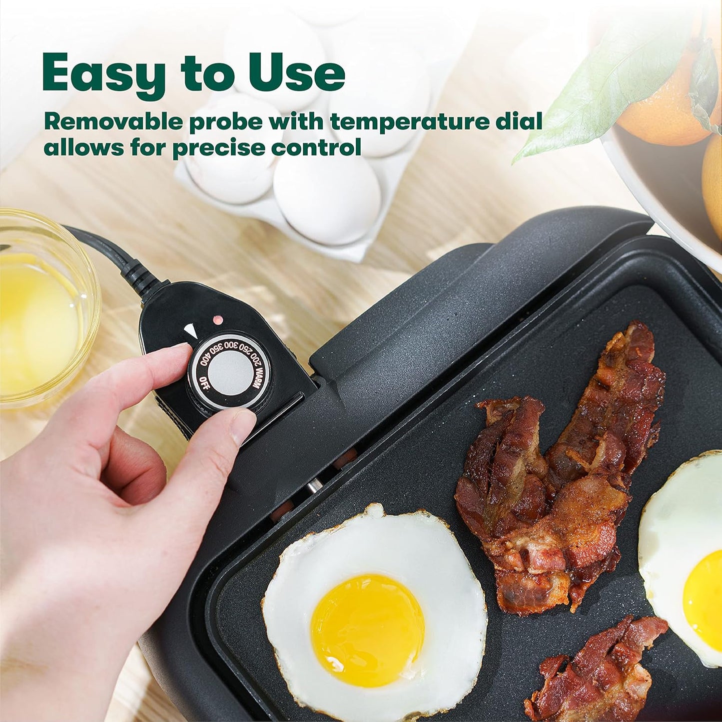 bella Electric Griddle with Warming Tray - Smokeless Indoor Grill, Non