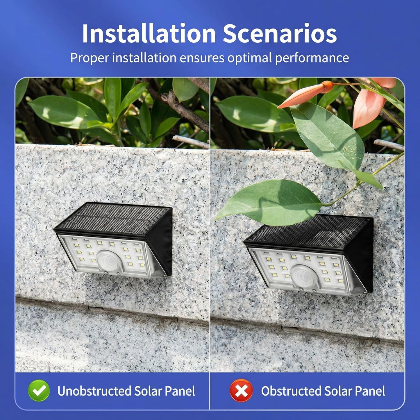 Solar Lights Outdoor Motion Sensor, 22 LED, 4 Modes Dusk to Dawn, IP65 Waterproof, 3000K/6500K Dual Color, for Yard Garden Patio Porch, 1 Pack